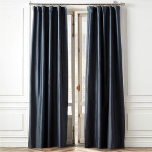 CB2 Seda Dupioni Silk Curtain Panel | Deep Blue | 48x120 | Quiet Luxury!